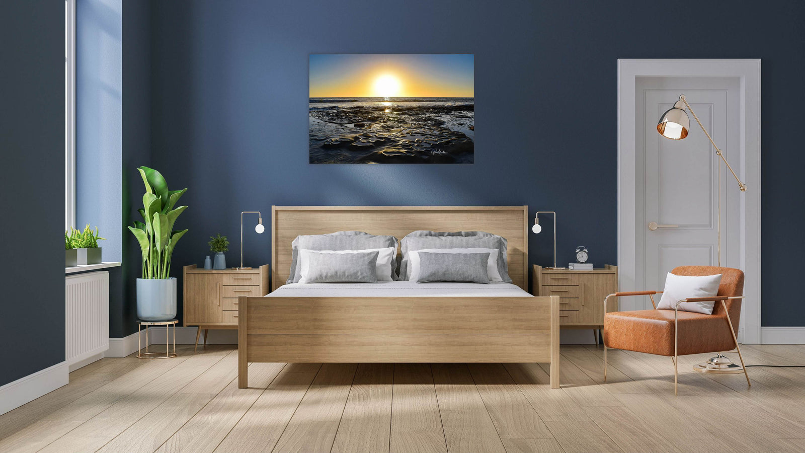 Ocean and Rock Patterns at Sunset