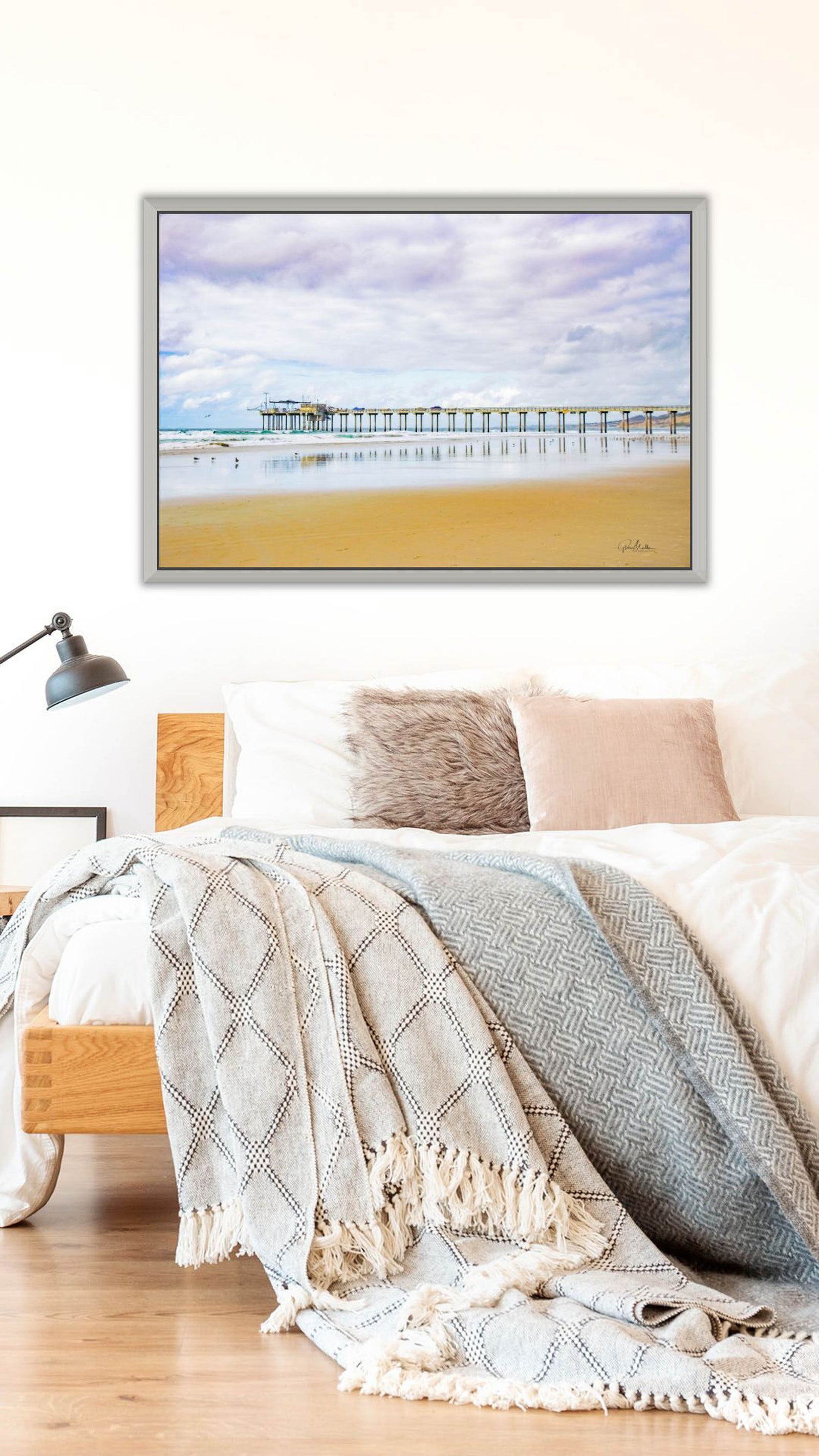 Reflection of Scripp's Pier on a Stormy Day