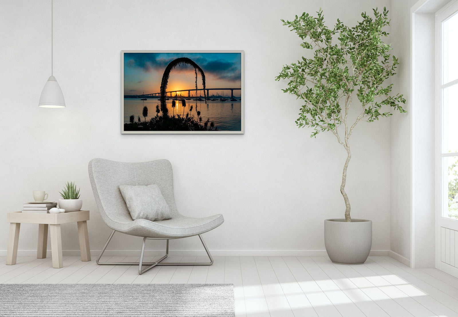 San Diego Bay Bridge Under the Aloe Arch