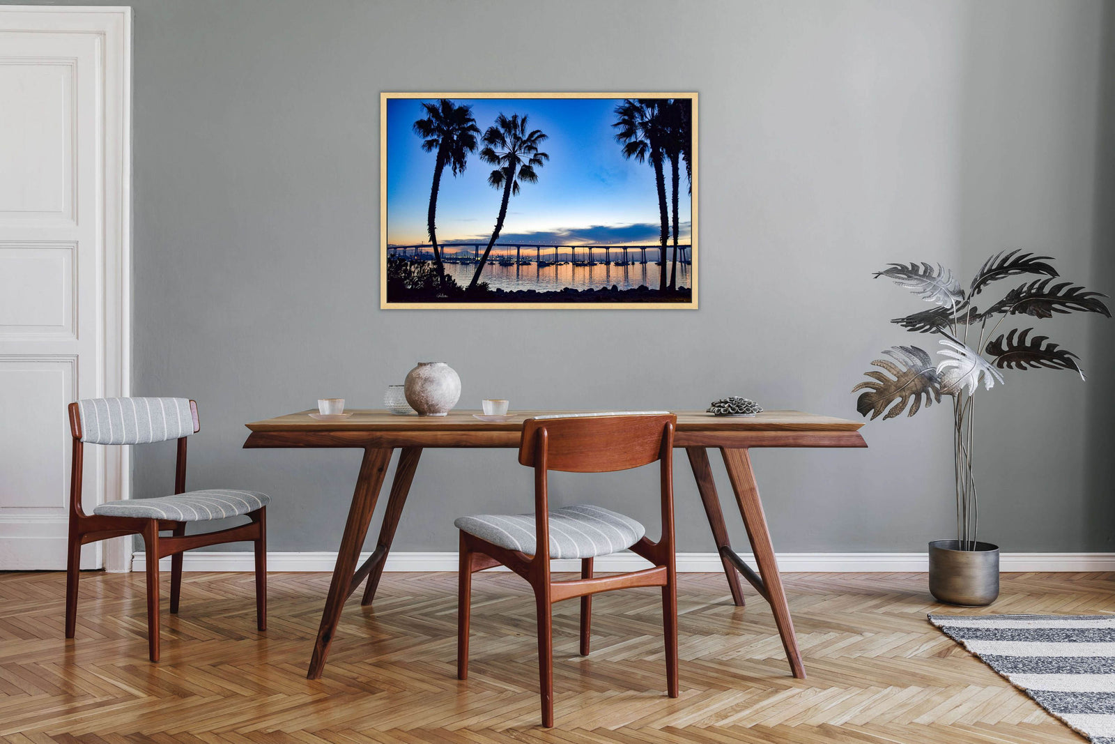 Sunrise Behind the San Diego Bay Bridge