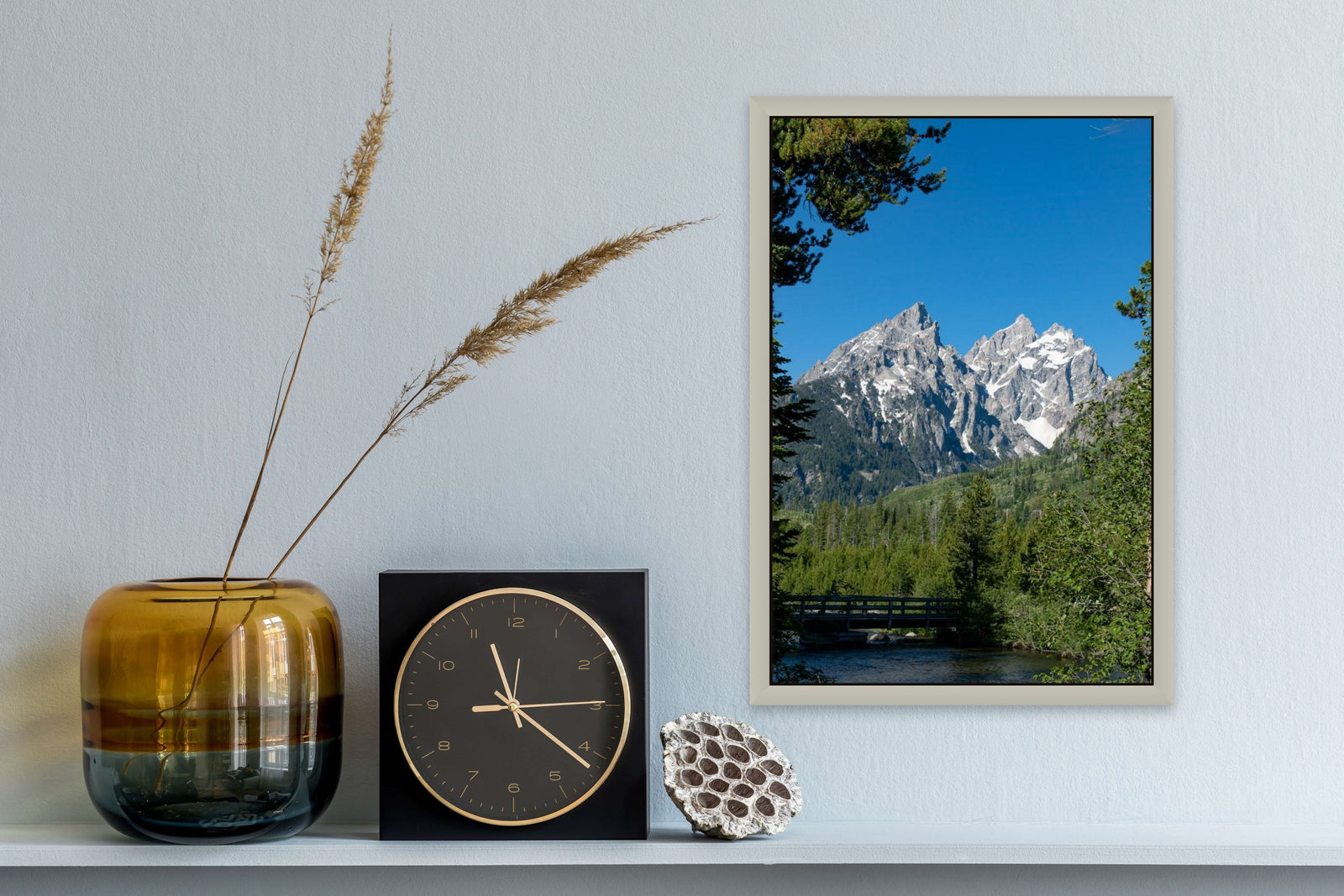 View of the Tetons from Jenny Lake Trail